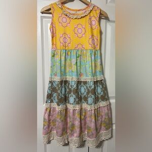 Girls Floral Sleeveless Maxi Dress Sundress NWOT Size 7/8